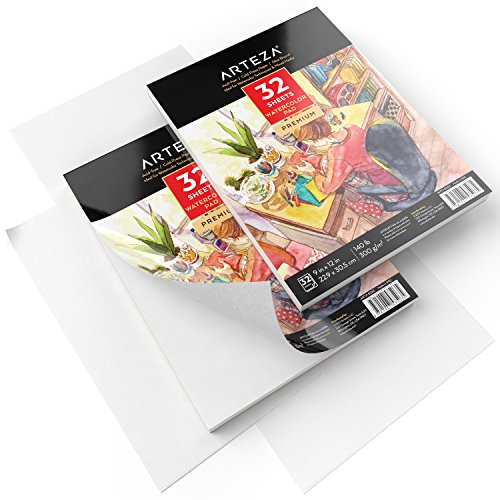 2 Arteza+Watercolor+Sketchbook+Drawing+Sheets