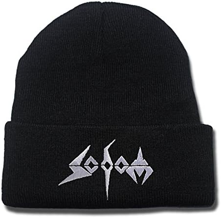 HEJIAXIN Sodom Band Logo Beanie Fashion Unisex Embroidery Beanies Skullies Knitted Hats Skull Caps