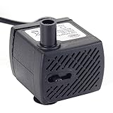 Pawfly Safe 12 V Submersible Water Pump with Converter for Pet Fountain Replacement, Aquarium, Fish Tank