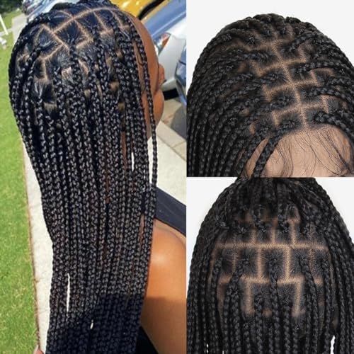KRALER 36 inch Braided Wigs for Black Women, Knotless Box Braid