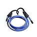 Edobil Adjustable Bungee Cord, 59-Inch Shock Rope with Wide Opening Hooks, For Cars, Camping, RVs, Trunks, Luggage Racks Clothes Hanger (Blue)
