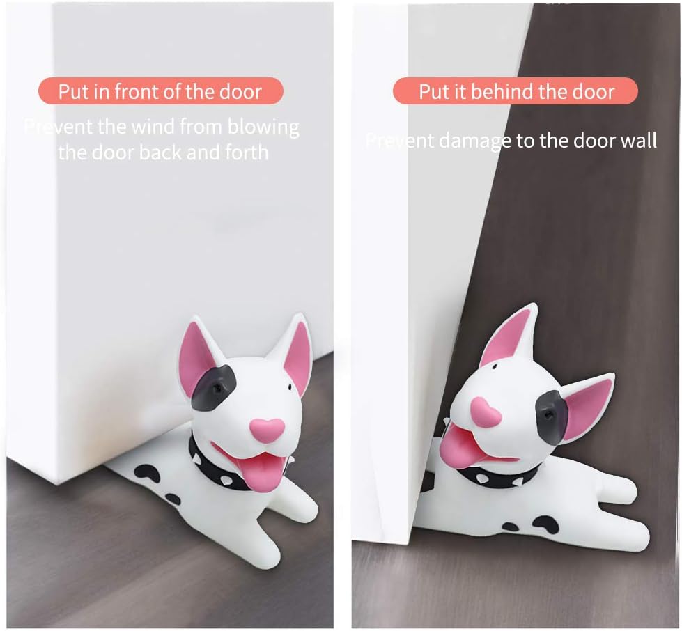 Huinsh Door Stopper Cute Dog Door Stopper, Door Stop Silicone Door Stops,Cute Style Door Wedge for Home and Office White Bull Terrier Dori: Home Improvement