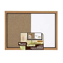 Quartet Home Decor Combination Board, 17 x 23 Inches, Dry-Erase/Cork, Two-tone Frame, Oak (HDC1723BM)