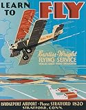 Desperate Enterprises Learn to Fly Tin Sign, 12.5" W x 16" H