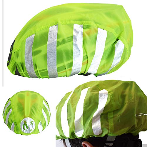 VeloChampion VC High Visibility HI-VIS Reflective Helmet Strip Cover Road Safety Cycling Helmet Rain Cover Weather Waterproof Road Mountain Bike Dustproof One Size Fits All