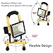 Rechargeable Work Light, BESWILL [15W 24LED] Outdoors Camping Emergency Light with SOS Mode, Portable Floodlight with Built-in Lithium Batteries and 2 USB Ports to Charge Digital Devices (Yellow)