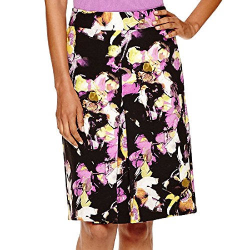 Liz Claiborne Floral Inverted Pleated Skirt New Size