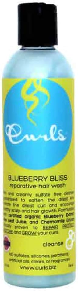 CURLS Blueberry Bliss Reparative Hair Wash, 236 ml (Pack of 1)