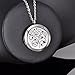 HooAMI Aromatherapy Essential Oil Diffuser Necklace - Silver Stainless Steel Vine Flower Locket Pendant