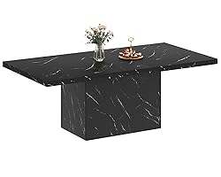 HSH 71” Black Dining Table for 6-8, Rectangle