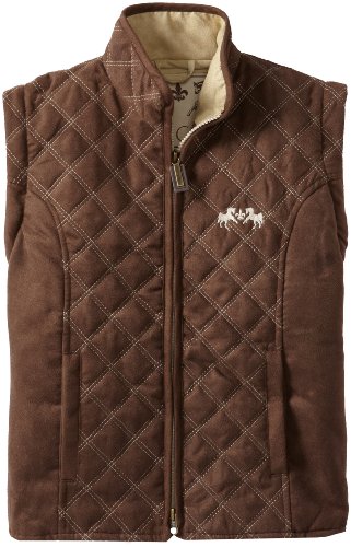 Equine Couture Girl's Natasha Duet Jacket, Chocolate/Light Tan, Medium - Thumbnail 3
