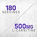 MuscleTech L-Carnitine Supplement, 500mg Acetly-L-Carnitine, Post Workout & Muscle Recovery, 180 Servings (Packaging may vary)