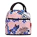 Fashion Lunch bags Cosmetic Bag For Women Girls Tote Handbag - Blue Leave