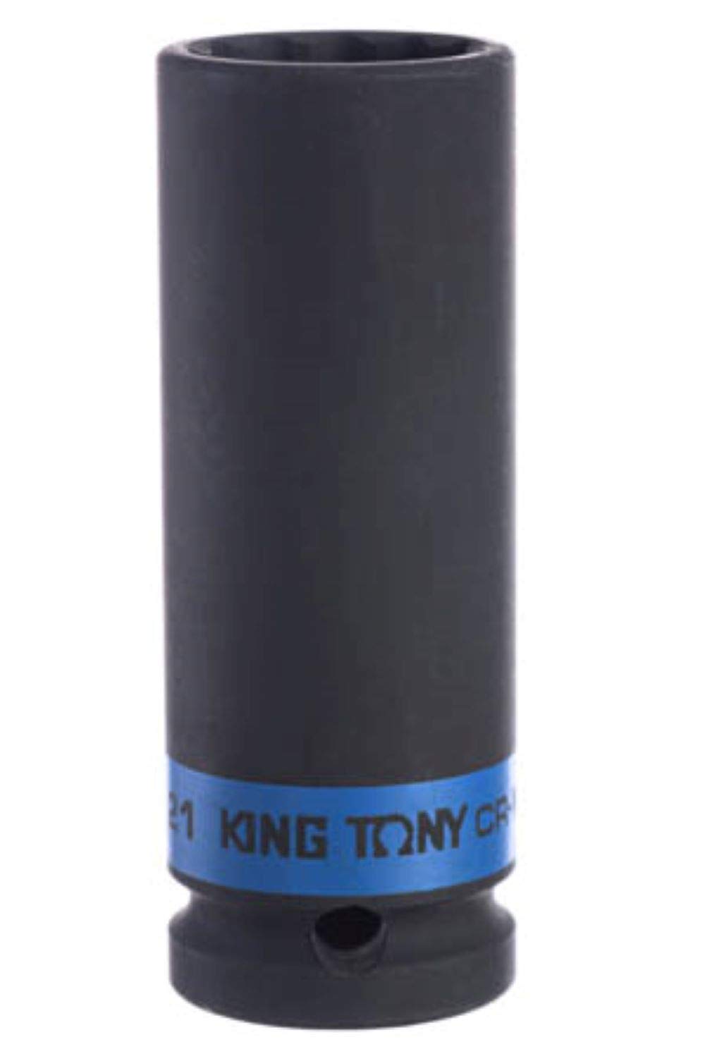 KING TONY 443021M Socket De Impacto Long 1/2" Bi-Hexagonal 21mm for DIYers & Professionals, Built for Repair and Installation tasks, 21mm