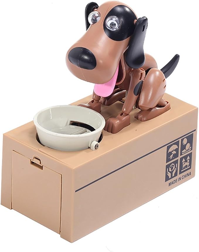 GRAAT Dog Coins Bank Saving Bank Money Box Piggy Puppy Hungry Eating