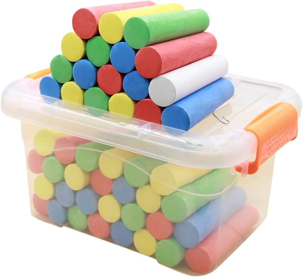 YiMiny 50Pcs Chalks for Children Kids Giant Street Chalks Sidewalk