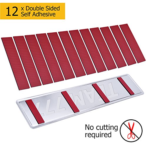 Double Sided Sticky Pads with Screws and Caps for Number Plates Car License Plates Fixing