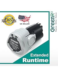 greenr3 1-Pack 2000 mAh batería de repuesto para Black and Decker LBXR12 se adapta a LBX12 BL1110 BL1310 BL1510 LB12 PSL12 LDX112 ldx122 °C HPL10RS HPL10IM HPL106 GKC108 EGBL108KB EGBL108 para herramientas eléctricas LI-ION de litio y más