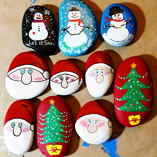 BigOtters Painting Rocks, 20 Rocks for Painting Kindness Rocks Range from About 2 to 3 inches, About 3.7 pounds of Rocks(Dark Gray)