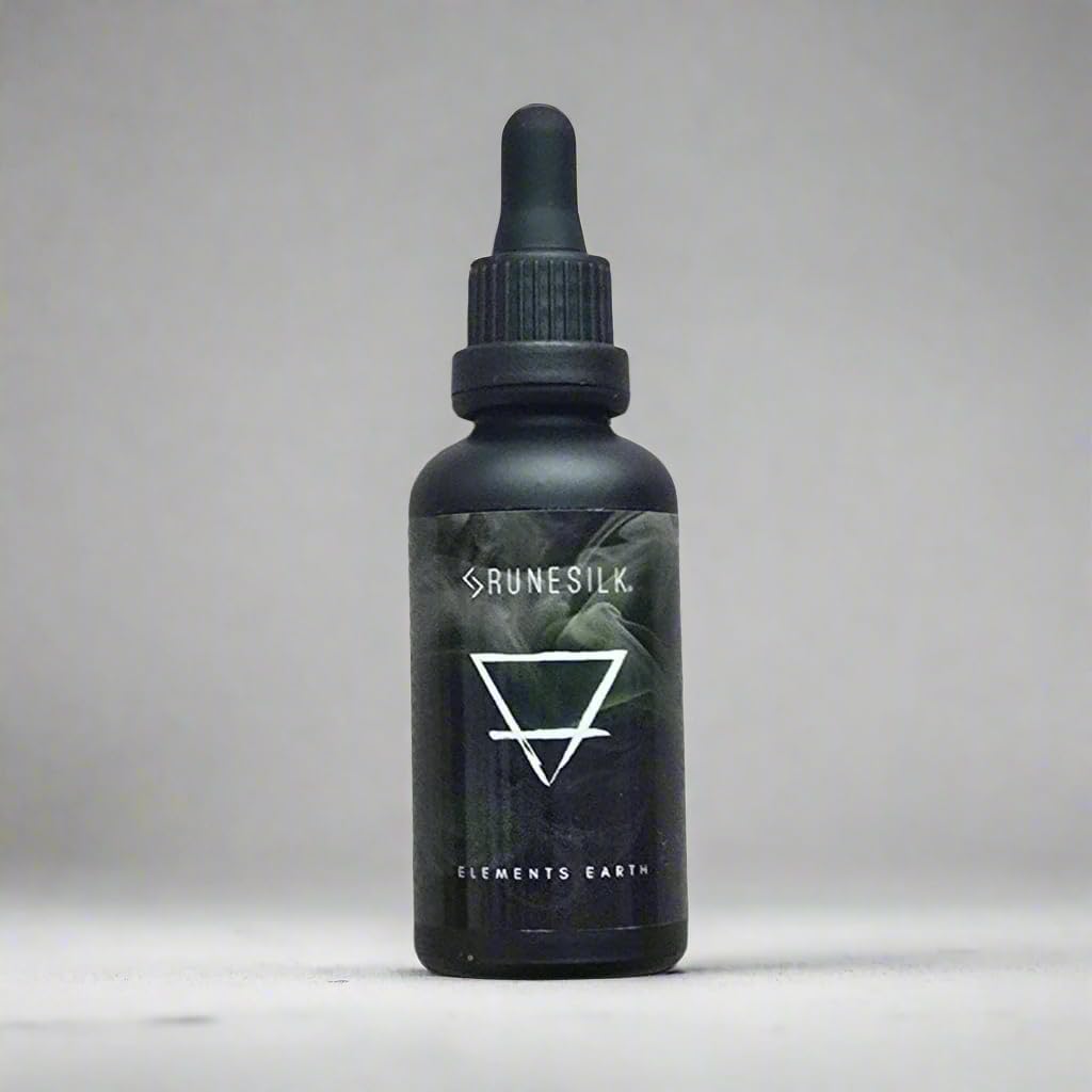 Elements Earth Beard Oil by RUNESILK | Beard Oil for Men - Conditioner with Argan Oil - Gentle Beard Care for All Skin Types | Made in the UK | Vegan Friendly
