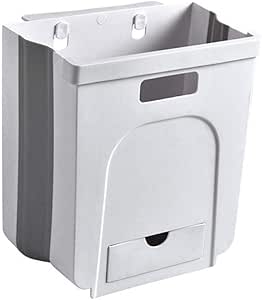 N / A Bote De Basura Plegable Montado En La Pared 8l Puerta del Armario