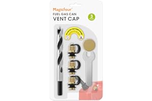 Magicfour Gas Can Vent Cap, 3 Pack Fuel Gas Vent Kit Replacement Vent Plug for Gas Fuel Water Can Jug to Allow Faster Flowing, No Wire Pull Needed
