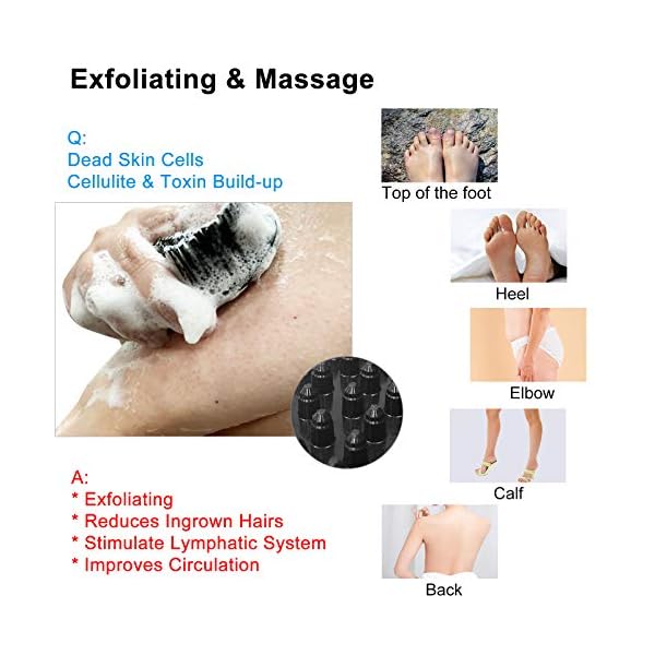 FReatech-Body-Exfoliating-Scrub-Shower-Brush-2-sided-Silicone-Bristles-for-Wet-Dry-Brushing-Gentle-Massage-and-Fine-Cleansing-Care-for-All-Skin-Types-Softer-Durable-Than-Loofah-Black FReatech Body Exfoliating Scrub Shower Brush, 2-sided Silicone Bristles for Wet & Dry Brushing, Gentle Massage and Fine…