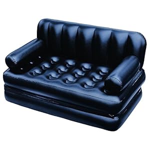 Bestway Inflatable Three Seater Sofa Air Bed Couch (Black)