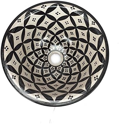 Sink Basin 40 cm Moroccan EDF Hand Painted Ceramic