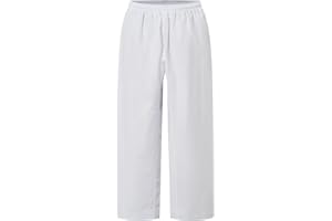 VKT Adult Kids Karate Pants Taekwondo Uniform White Gi Martial Arts Elastic Waist Trousers for Training or Competition