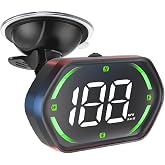 Universal GPS Speedometer HUD for Cars - 2025 New Head Up Display with MPH/KMH, Overspeed Alarm, Fatigue Alert, Large LED Font, Plug &amp; Play USB, Auto Brightness - Fits All Vehicles (Green)