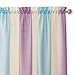 Spectrum Rod Pocket Panel Window Curtain - 50 Inch Width, 63 Inch –Length Lilac/Turquoise, Semi-Sheer & Machine Washable Soft Polyester Drapes for Bedroom Living & Dining Room by Achim Home Decor