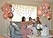 Pristine Parties Best Rose Gold Confetti Balloons for Party | 18 Pack Premium 100% Latex Balloons | 4 Mylar, 6 Clear Confetti, 8 Shiny Matte