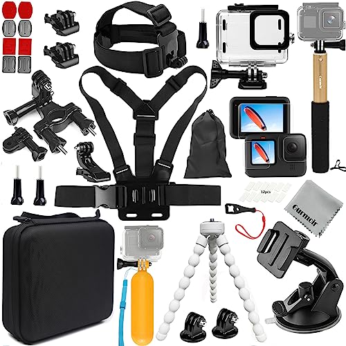 Gurmoir Accessories Kit for GoPro Hero 13/12 /11/10 /9 Black, with Waterproof Case Compatible with Go Pro Camera 13 12 11 10 9(PT10)