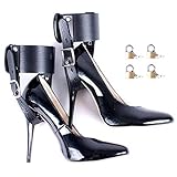 Girl Womens Double Ankle Connection High Heels Fixed Lacing Adjustable Black Belt Ankle Sport Tactics Suit