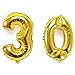 Ruimeier 40 Inch Gold Number Balloons ( Number 30 ) Huge Mylar Foil Balloon for 30th Birthday Anniversary Party Decoration BA030