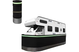 Esamploe Rv Underbelly Material,Mobile Home Skirting with Bottom Iron Mesh,85.3x2.62 Ft Mobile Home Skirting Panels,Skirting for Mobile Home Exterior,Rv Skirting for Outdoor Garden Yard