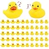 aovowog Bath Toys Rubber Duck Yellow Squeaky Mini Duck Baby Shower Beach Bathtime Water Toys [50 Pack]