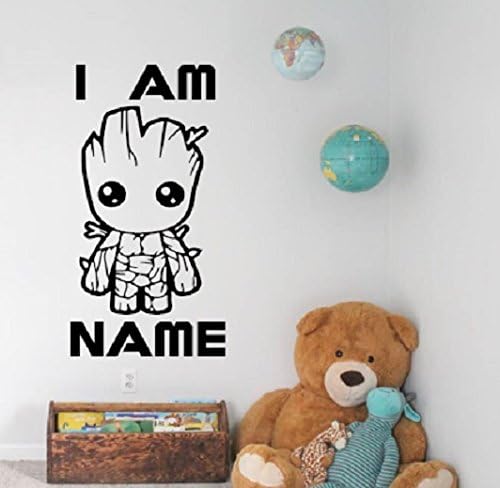 PERSONALIZED I AM GROOT GUARDIANS OF THE GALAXY MARVEL KIDS WALL DECOR DECAL STICKER G