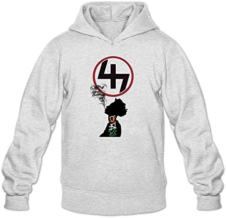QDYJM Men's Joey Badass Progressive Era NYC Logo Hoodie- Ash