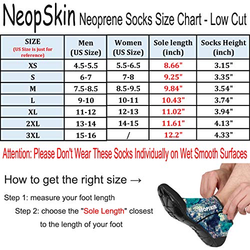 image for NeopSkin Neoprene Socks 3mm Beach Volleyball Sand Soccer Socks Water B