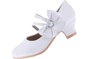 Mary Jane Shoes for Girls - Flower Girls Wedding Shoes - Multi-Colors & Sizes 3-14 Years - Princess Party Pumps - High Heel T