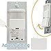 TOPGREENER in-Wall PIR Motion Sensor Light Switch, Occupancy Sensor Switch, No Neutral Required, 150W LED/CFL, 1/4HP, 120-277VAC, Ground Wire Required, Single Pole, UL Listed, TDOS5-J-W, White