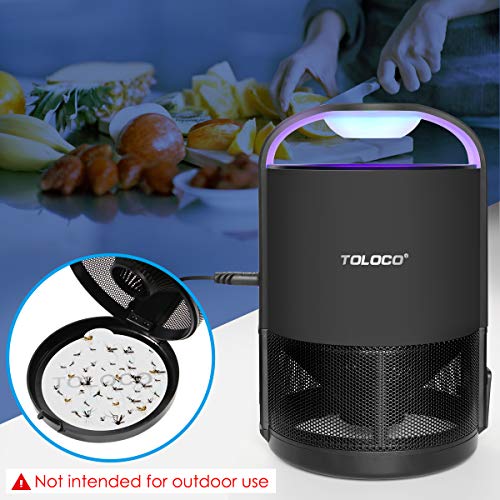 TOLOCO Mosquito Traps with 10 Sticky Glue Boards Mosquito Eradicator Indoor (Zap T360 Pro, Black