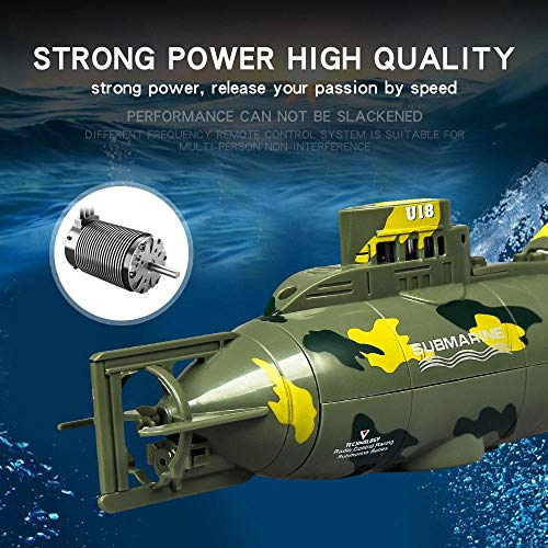 MOGOI RC Boat RC Toy Submarine, 6 Channels 40MHZ Electric Mini Submarine Boat Toy, Mini Rechargeable Remote Control Boat Submarine Ship Diving Boat in Water for Boys Girls - Thumbnail 5