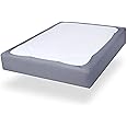 Box Spring Cover Queen Size, Alternates for Bed Skirt, Smooth and Elastic Woven Material Wrap Around 4 Sides of The Box Spring, Wrinkle & Fading Resistant, Washable, Dustproof, Gray