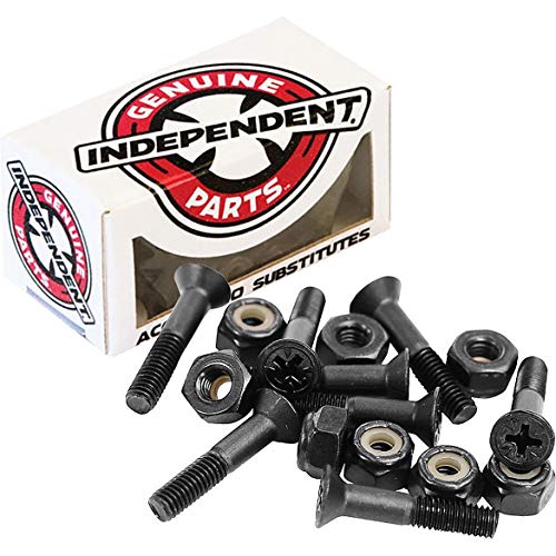 Independent Genuine Parts Cross Bolts Standard Phillips Skateboard Hardware (Black/Black, 1")