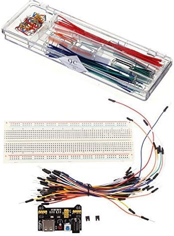 WeiKedz Electronic Components Kit MB-102 Breadboard+ 65 jumper wire+breadboard module+130 wires