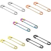Paper Clip Earrings Safety Pin Earrings for Women Dainty Paperclip Huggie Hoop Earrings Gold Plated Safety Pin Jewelry for Women
