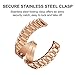 Valkit Compatible Galaxy Watch Active 40mm Bands, 2 Pack 20mm Stainless Steel Solid Band Metal Strap Business Bracelet Wristband Replacement for Galaxy Watch Active 40mm/Galaxy Watch 42mm, Rose Gold